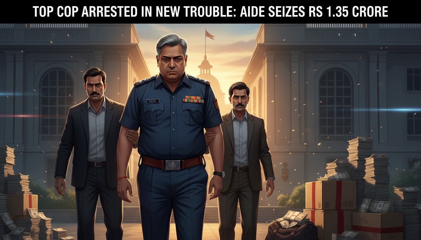 Hyderabad : Telangana Top Cop Arrested in New Trouble: Aide Seizes Rs 1.35 Crore