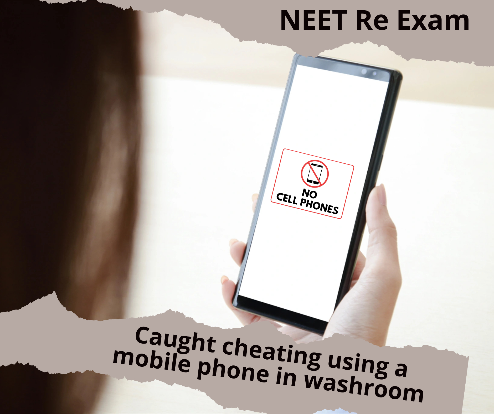 NEET re-exam candidate in Hyderabad was caught cheating by using a mobile phone